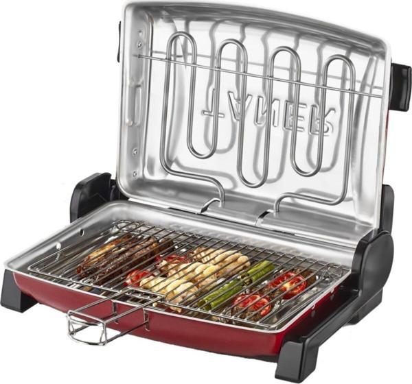 TANER Kebapçı Elektrikli Izgara Mangal Barbekü Çift Telli Büyük Boy Kırmızı - Image 1