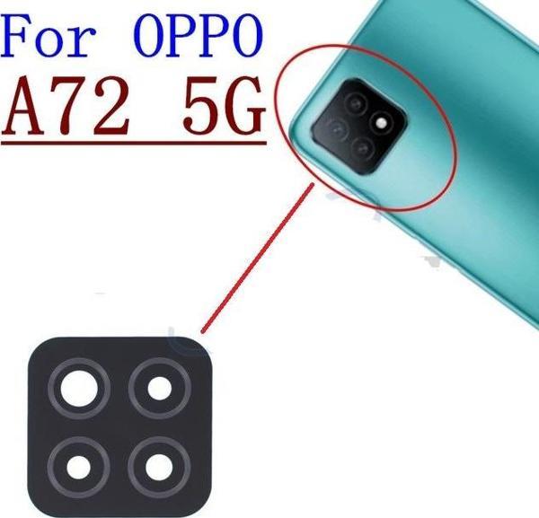 Tkgz OPPO A72 Arka Kamera Camı Lens Yapışkanlı - Image 1