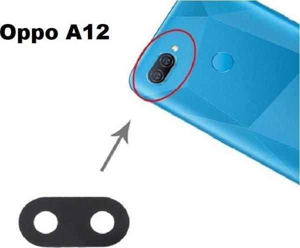 Tkgz OPPO A12 Arka Kamera Camı Lens Yapışkanlı - Image 1