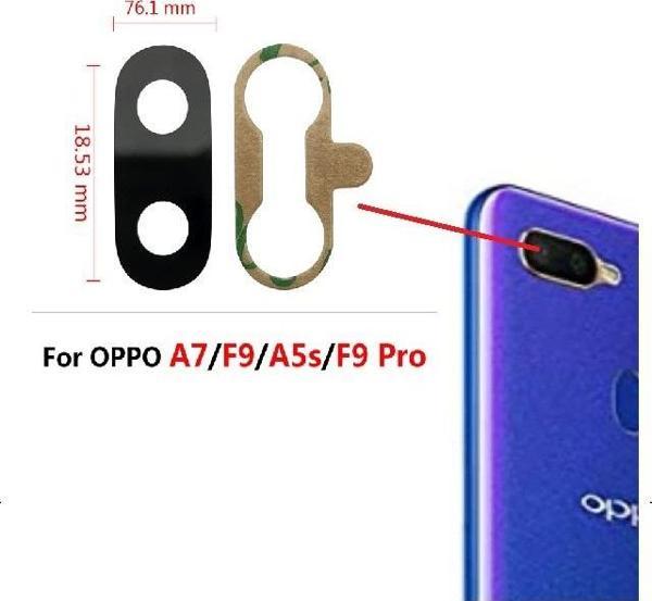 Tkgz OPPO AX7 Arka Kamera Camı Lens Yapışkanlı - Image 1
