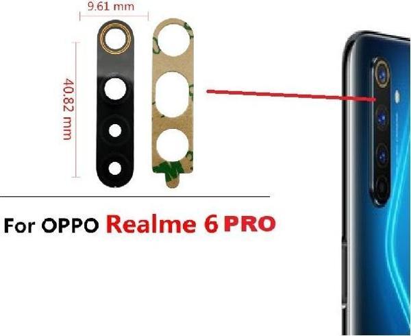 Tkgz OPPO REALME 6 PRO Arka Kamera Camı Lens Yapışkanlı - Image 1