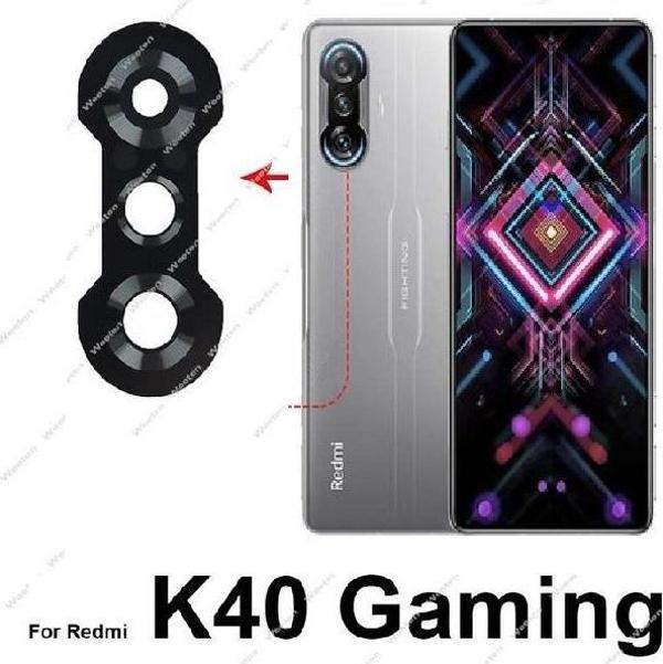 Tkgz Xiaomi K40 GAMİNG Arka Kamera Camı Lens Yapışkanlı - Image 1