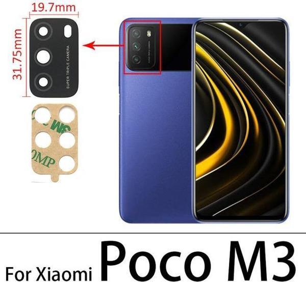 Tkgz Xiaomi POCOPHONE M3 Arka Kamera Camı Lens Yapışkanlı - Image 1
