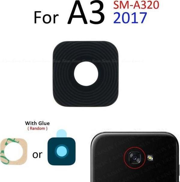Tkgz Samsung Galaxy A320 Arka Kamera Camı Lens Yapışkanlı - Image 1