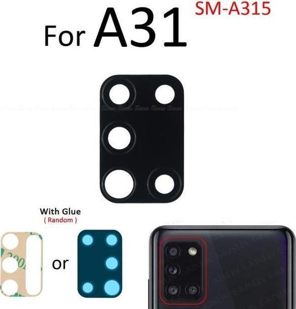 Tkgz Samsung Galaxy A31 Arka Kamera Camı Lens Yapışkanlı - Image 1