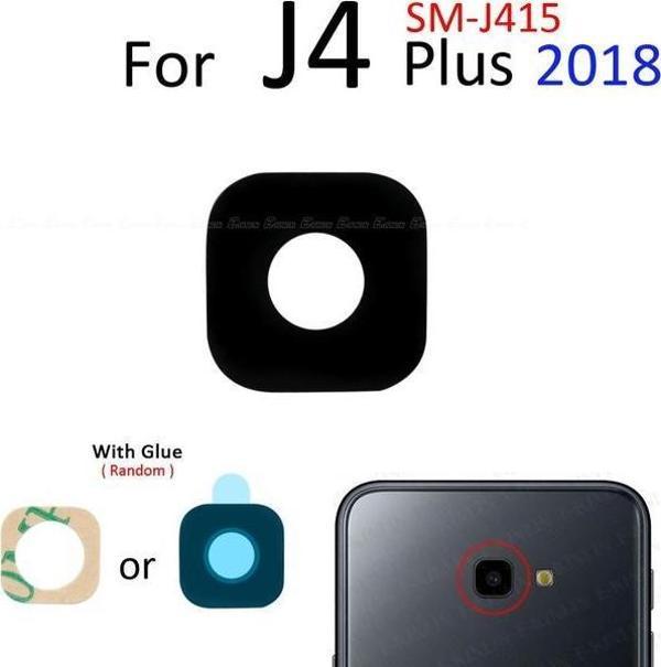Tkgz Samsung Galaxy J4 PLUS Arka Kamera Camı Lens Yapışkanlı - Image 1