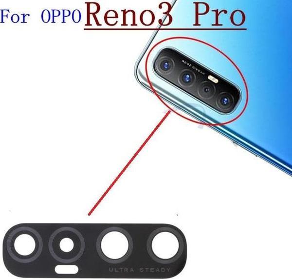 Tkgz OPPO RENO 3 PRO Arka Kamera Camı Lens Yapışkanlı - Image 1