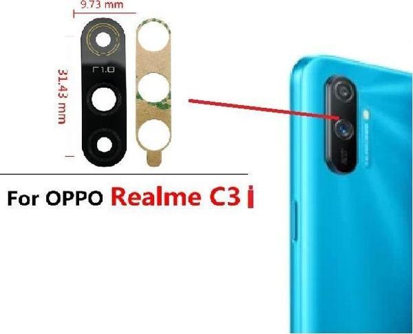 Tkgz OPPO REALME C3İ Arka Kamera Camı Lens Yapışkanlı - Image 1