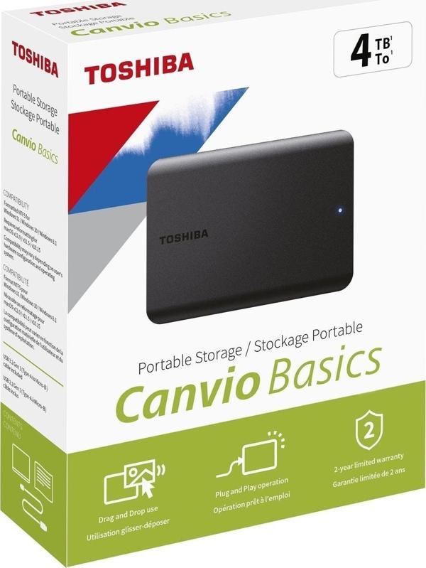Toshiba 4tb Canvio Basic 2.5" Gen1 Siyah Hdtb540ek3ca Harici Harddisk - Image 1