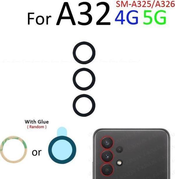 Tkgz Samsung Galaxy A32 Arka Kamera Camı Lens Yapışkanlı - Image 1