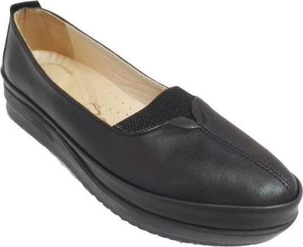 Sdf 700-24 Deri Fashion Anatomik Dolgu Topuk Kadın Babet - Image 1