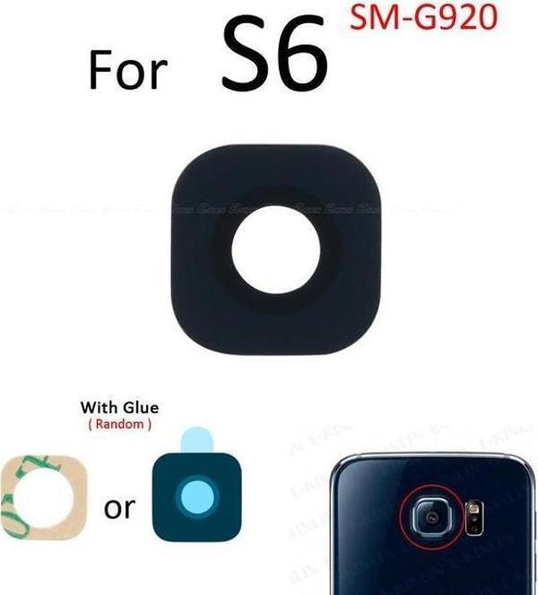 Tkgz Samsung Galaxy S6 Arka Kamera Camı Lens Yapışkanlı - Image 1