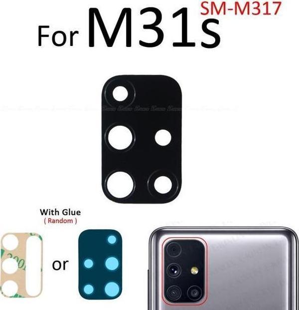 Tkgz Samsung Galaxy M31S Arka Kamera Camı Lens Yapışkanlı - Image 1