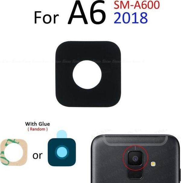 Tkgz Samsung Galaxy A6 A600 Arka Kamera Camı Lens Yapışkanlı - Image 1