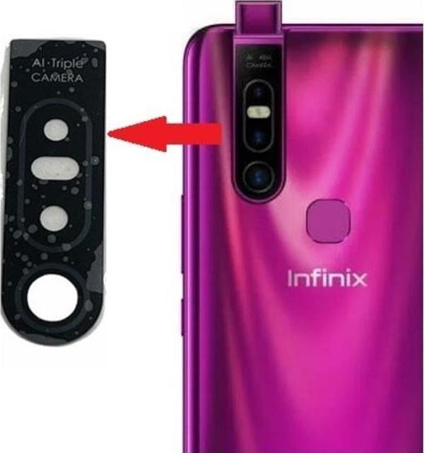 Tkgz İnfinix S5 PRO Arka Kamera Camı Lens Yapışkanlı - Image 1