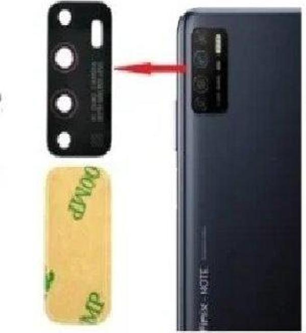 Tkgz İnfinix NOTE 7 LİTE Arka Kamera Camı Lens Yapışkanlı - Image 1