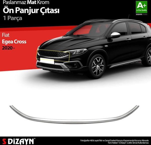 S-Dizayn Fiat Egea Cross Krom Ön Panjur Çıtası 2020 Üzeri Mat Krom - Image 1
