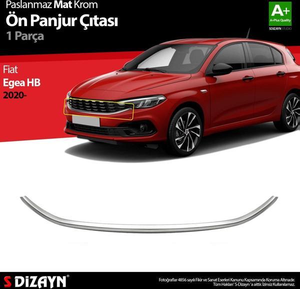 S-Dizayn Fiat Egea HB Krom Ön Panjur Çıtası 2020 Üzeri Mat Krom - Image 1