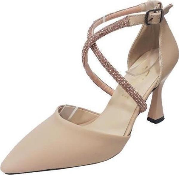 Shoes 0909 Deri Taşlı Fashion Kadın Sandalet - Image 1