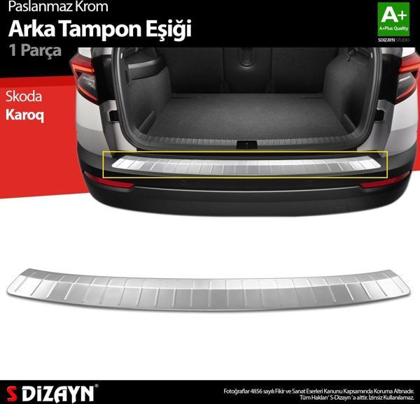 S-Dizayn Skoda Karoq Krom Arka Tampon Eşiği 2017 Üzeri - Image 1