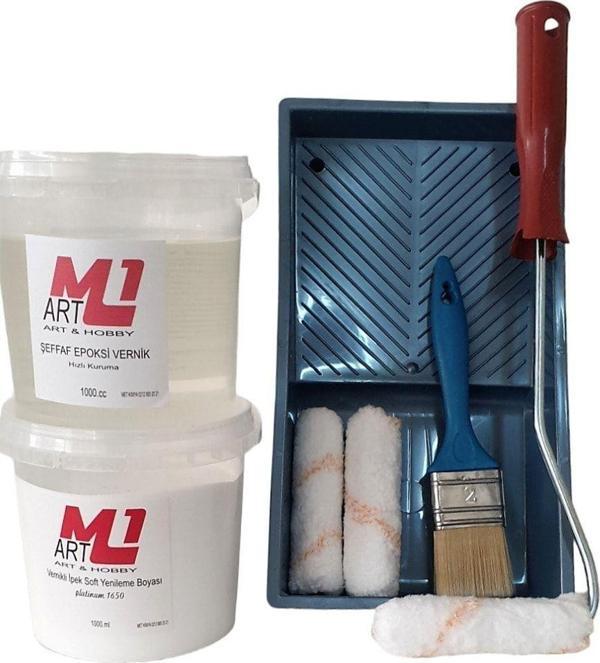 M1 Art Mutfak Tezgah Ve Fayans Boyama Seti Beyaz 7Li Set - Image 1