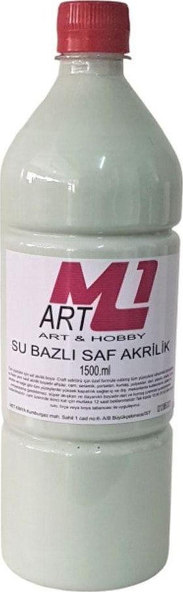 M1 Art Saf Akrilik Boya 1500.Ml 9 Renk Seçeneği, Ahşap, Tuval, Seramik , Duvar ,Taş - Image 1