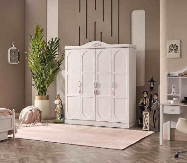 Dolap Urlu PARİS 90443 Model GARDIROP 4 Ahşap kapaklı Kalite Malzeme EL YAPIM - Image 1