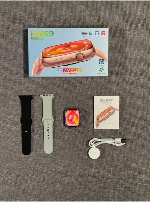 Qifit Watch 9 Hw69 Pro Max 1Gb Rom Amoled Ekran Dynamic Island Chatgpt Yapay Zekalı Akıllı Saat - Image 1