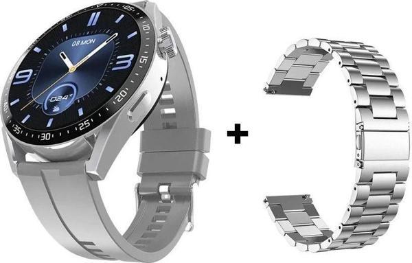 Qifit Watch Android İos Uyumlu Arama Ve Tüm Bildirimleri Alabildiğiniz Çelik Kordon Hediyeli Akıllı Saat - Image 1
