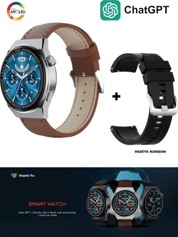 Qifit Akıllı Saat Edge Tam Ekran Gpt 3.0 2024 Tüm Telefonlara Uyumludur Gt3 Max Upgrade V2 - Image 1