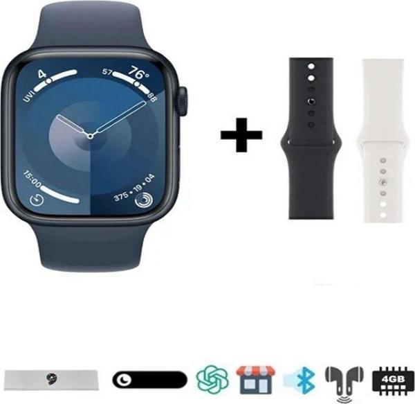 Qifit Watch 9 H12 Pro 4Gb Hafıza Kulaklık Bağlama Fotoğraf Albümü Ses Kayıt Görüşme - Image 1