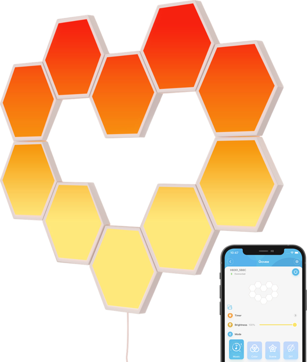 Glide Hexa Light Panels Altıgen Işıklı Paneller - Image 1