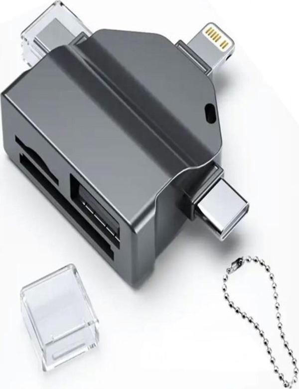 Ultratekno Zr591 Iphone Type-C Micro Usb 7İn1 Usb 3.0 Mouse Flash Bellek Hafıza Kartı Otg Adaptör - Image 1