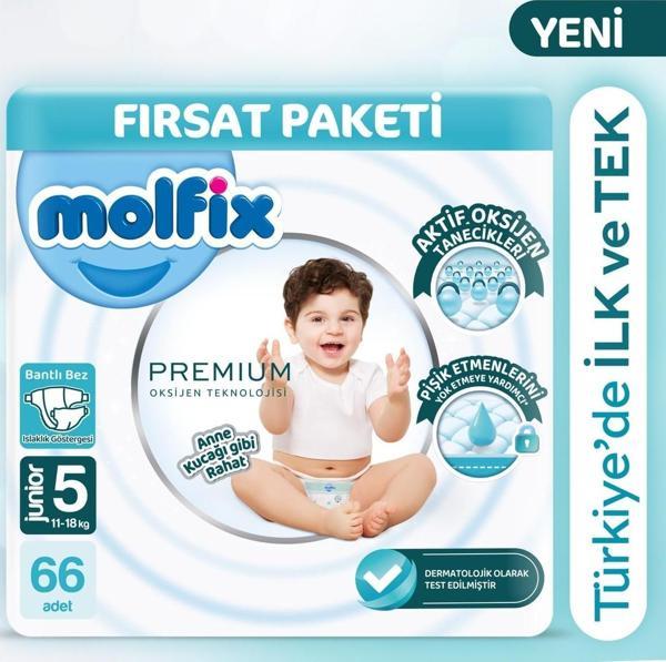 Molfix Premium Ultra Fırsat Paketi 5 Beden 66 Adet - Image 1