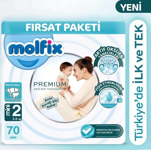 Molfix Premium 2 Numara Mini 70'li Bebek Bezi - Image 1