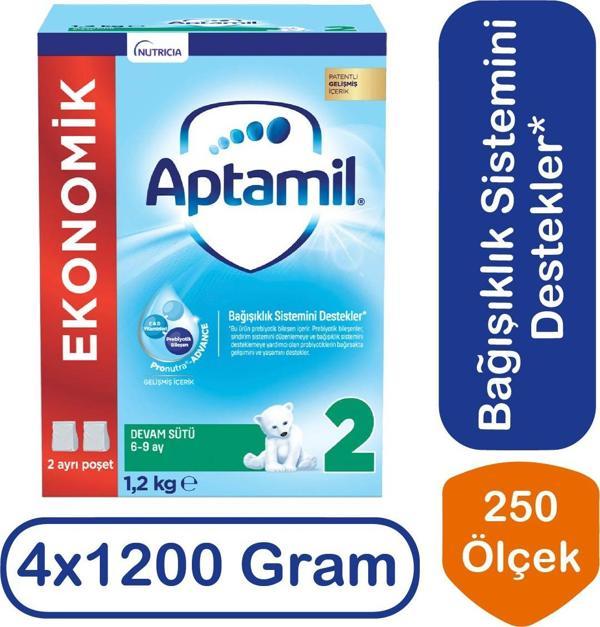 Aptamil Devam Sütü 2 Numara 1200 gr 4 lü Paket - Image 1