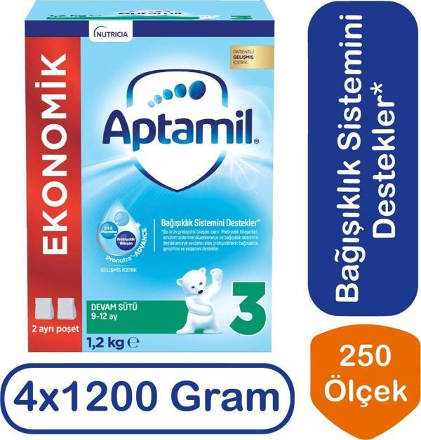 Aptamil Devam Sütü 3 Numara 1200 gr 4 lü Paket - Image 1