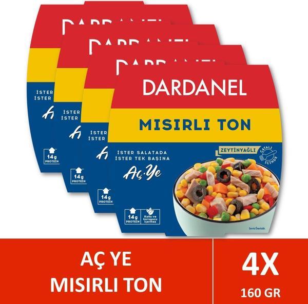 Dardanel Aç Ye Mısırlı Ton Balığı 160 gr x 4 Adet - Image 1