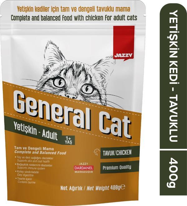 Jazzy General Cat Yetişkin Kedi Maması Tavuklu 400 gr - Image 1