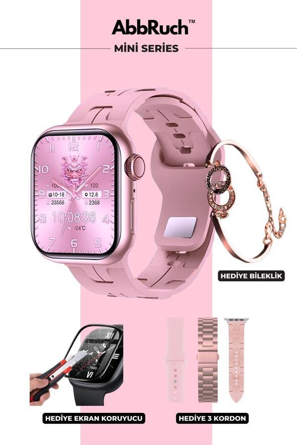 Abbruch Kadın Akıllı Saat Watch 9 Mini Premium Bilezik Hediyeli İos Android Uyumlu Türkçe/Çağrı/Bildirim - Image 1