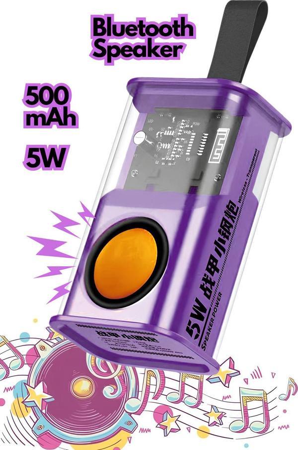 Abbruch Mini Işıklı Taşınabilir Bluetooth Speaker Ses Bombası 3D Yüksek Ses Kalitesi 5W 500 Mah D11 Hoparlör - Image 1