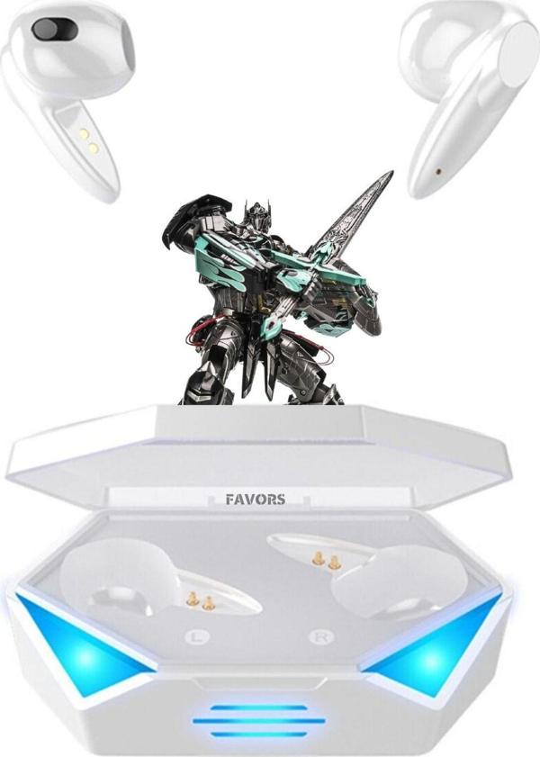 Favors Bluetooth Oyuncu Kulaklığı Bt 5.2 Son Sürüm Düşük Gecikmeli Beyaz Gaming Kulaklık - Image 1