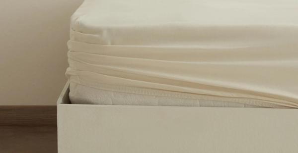 Karaca Home Basic %100 Pamuk King Kişilik Lastikli Çarşaf Ekru - Image 1