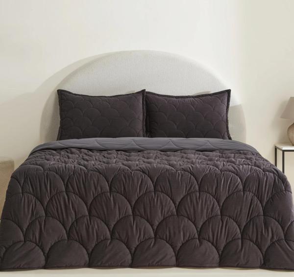 Karaca Home Cowrie Çift Kişiilk Luxury Comfort Set Antrasit  - Image 1