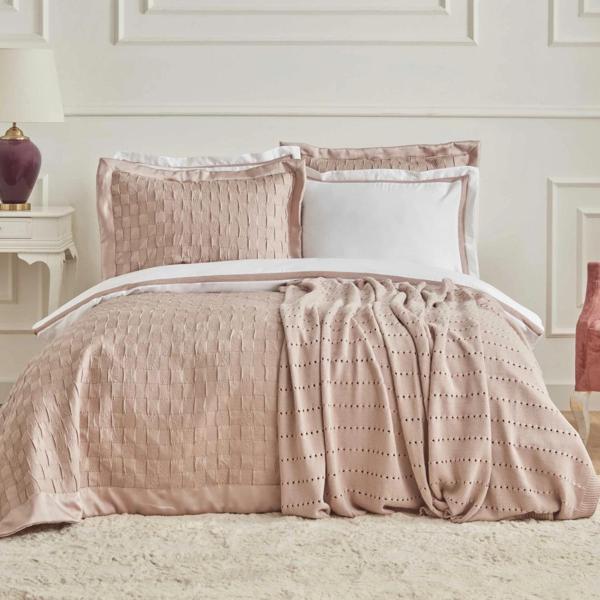 Karaca Home White Collection Bride Carina 80 Tel %100 Pamuk 8 Parça Evlilik Paketi Pudra  - Image 1
