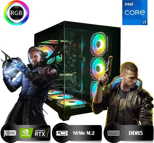 HYPER ROCKET One HRI324060-I7 Intel Core i7-13700F 32GB Ram 1TB Nvme M.2 SSD RTX4060 8GB Masaüstü Oyuncu Bilgisayarı - Image 1