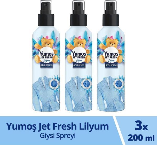 YUMOŞ JET FRESH GİYSİ SPREYİ LİLYUM 200 ML 3 ADET  - Image 1
