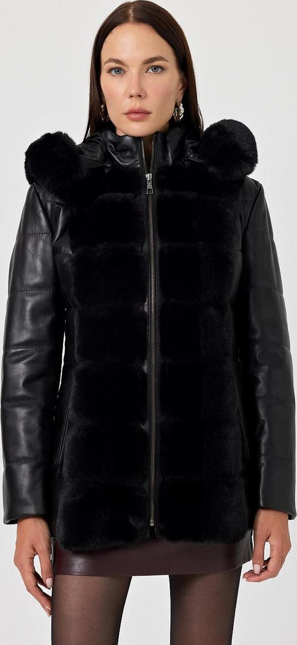 Maria Siyah Deri Mont - Image 1