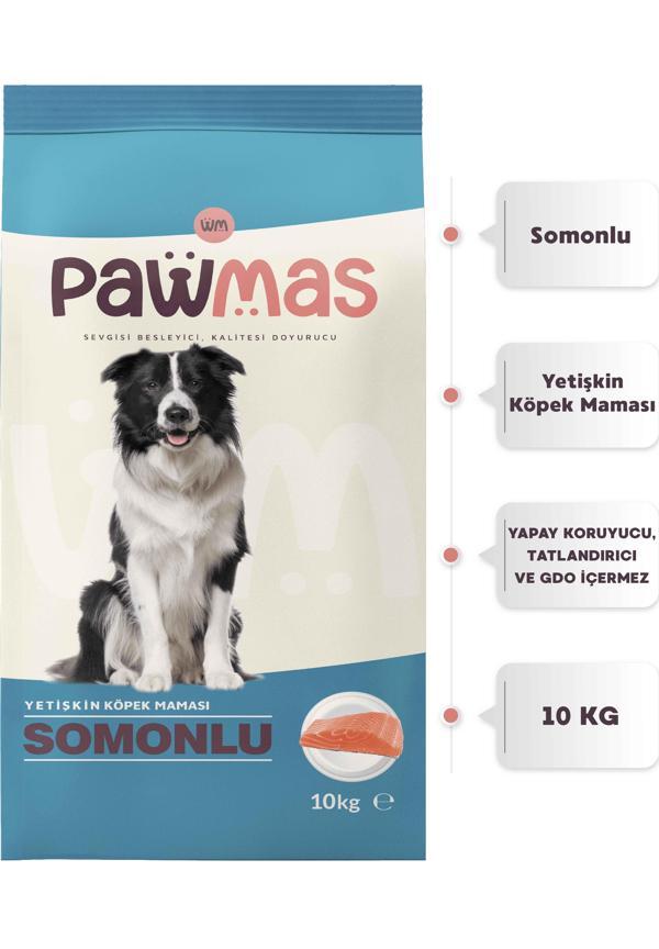 Pawmas Somonlu Yetişkin Köpek Maması 10 Kg - Image 1