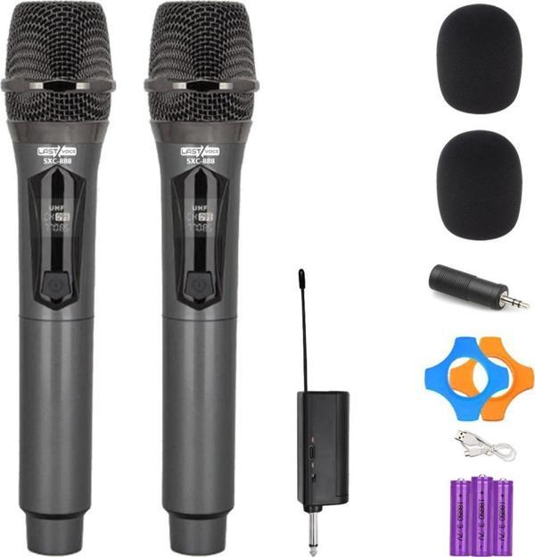 Lastvoice SXC-888E Şarjlı ÇİFTLİ EL Telsiz Kablosuz Mikrofon Seti - Image 1